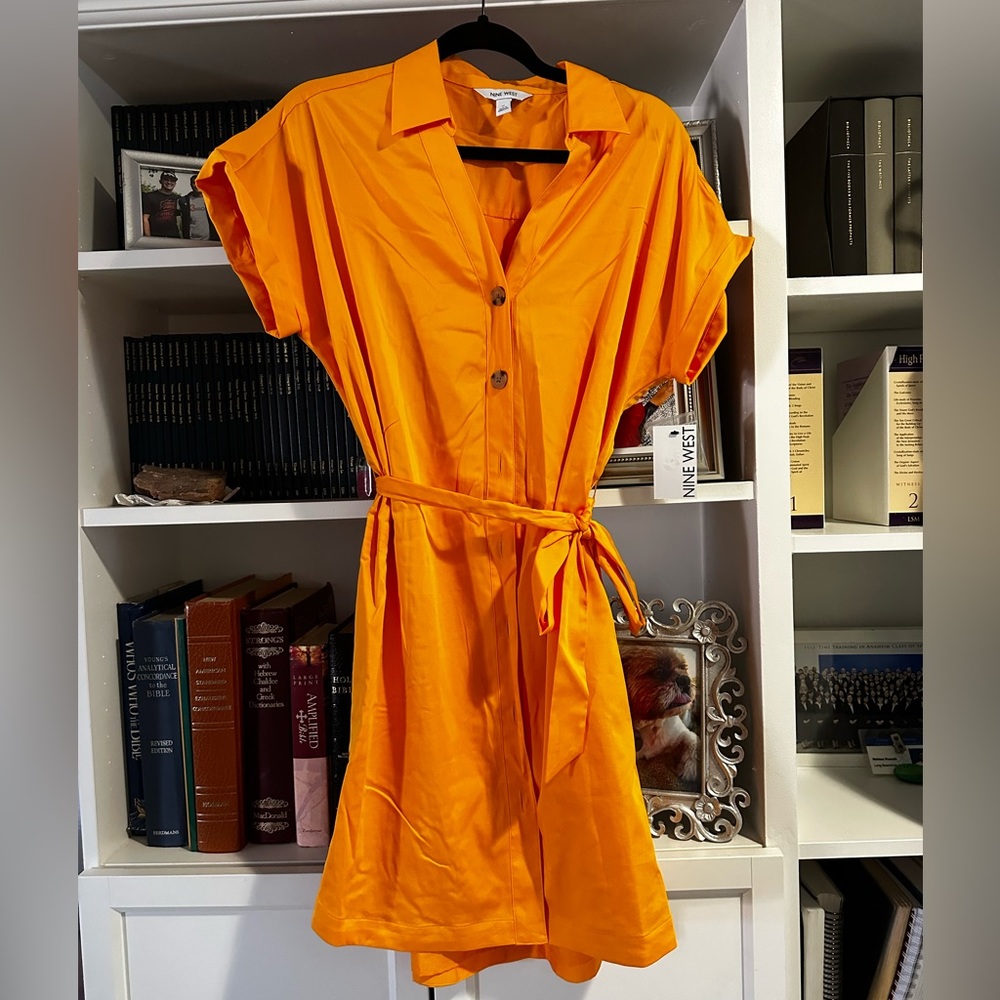 NWT Yellow Marigold Shirt Dress Sz M